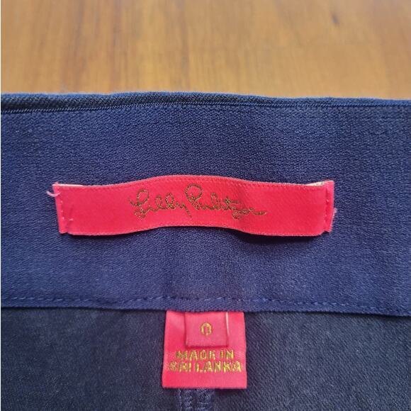 NWOT Lilly Pulitzer Merrin Pants Size 0 – Navy Blue High-Rise Bi-Stretch - Picture 6 of 12